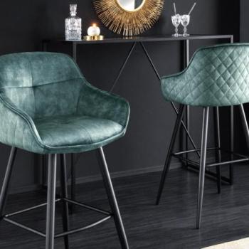 EUPHORIA türkiz bársony bárszék 100cm kép