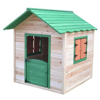 Fából készült kerti ház gyerekeknek, zöld/természetes, UDIM kép