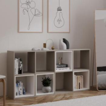 Faenza Malax 2x4 polc, 147x75x30 cm, agyag színű kép