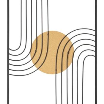 Fali dekoráció, absztrakt geometria, fekete sárga - BALLE2 kép