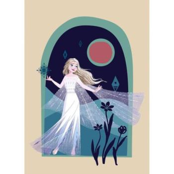Falikép, Frozen - Elsa virágokkal, 30 x 40 cm, papír - FROZEN kép