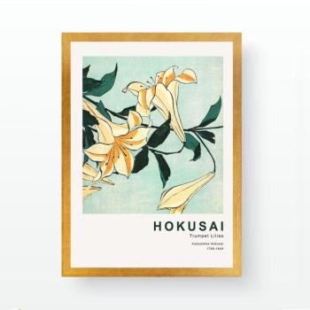 Falikép, liliomok, sárga - zöld, 55x75 cm - NATURE kép