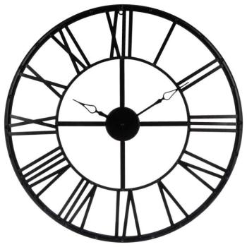 Falióra 70 cm, római számokkal, fém, fekete - BIGBEN kép