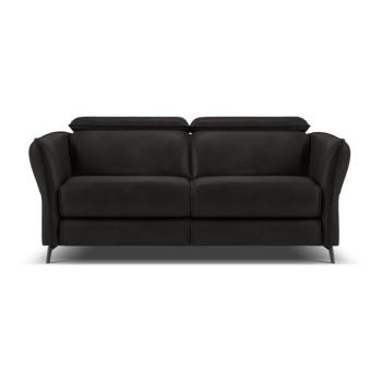 Fekete bőr kanapé 103 cm Hubble – Windsor & Co Sofas kép