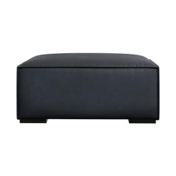 Fekete bőr lábtartó Madame – Windsor & Co Sofas kép