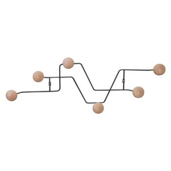 Fekete fém fali fogas  Zig Zag – PT LIVING kép