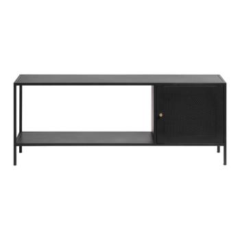 Fekete fém könyvespolc 120x47 cm Malibu – Unique Furniture kép