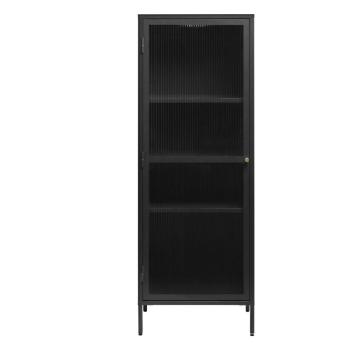 Fekete fém tálalószekrény 58x160 cm Bronco – Unique Furniture kép