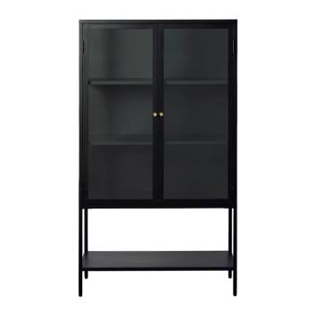 Fekete fém tálalószekrény 88x132 cm Carmel – Unique Furniture kép