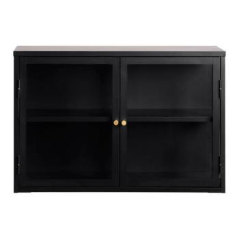 Fekete fém tálalószekrény 90x60 cm Carmel – Unique Furniture kép