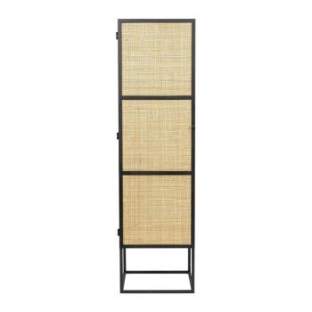 Fekete rattan szekrény 40x145 cm Guuji - White Label kép