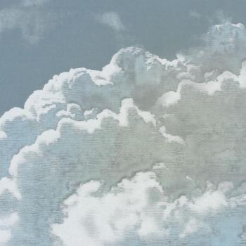 Felhős eget ábrázoló tapéta, 250x250 cm, szürke - kék - fehér - NUAGES kép