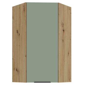 Felső sarokszekrény, aquamarine/artisan tölgy, ARSANY 60x60 GN-108 1F kép