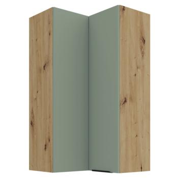 Felső sarokszekrény, aquamarine/artisan tölgy, ARSANY 60x60 GN-108 2F kép