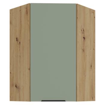 Felső sarokszekrény, aquamarine/artisan tölgy, ARSANY 60x60 GN-90 1F kép