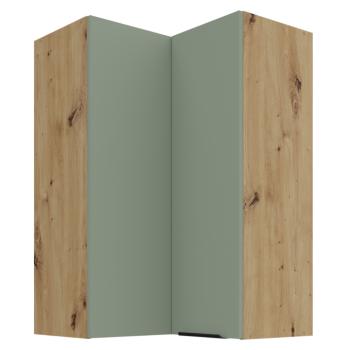 Felső sarokszekrény, aquamarine/artisan tölgy, ARSANY 60x60 GN-90 2F kép