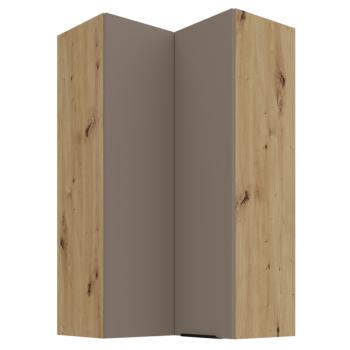 Felső sarokszekrény, sandgrau/artisan tölgy, FRISBO 60x60 GN-108 2F kép