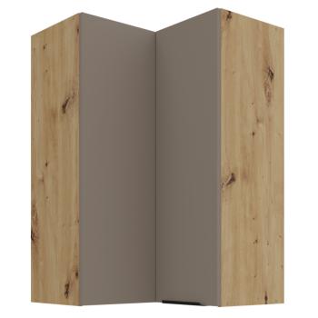 Felső sarokszekrény, sandgrau/artisan tölgy, FRISBO 60x60 GN-90 2F kép