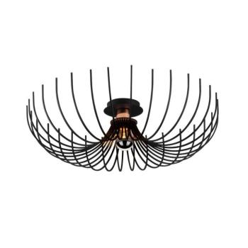 Fém hálós mennyezeti lámpa, fekete - FONTAINE kép