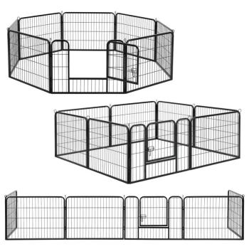 Fém kutya kennel 80 x 60 cm, 8-részes kép