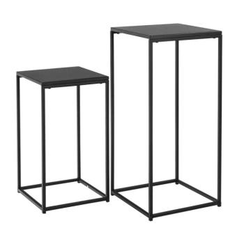 Fém lerakóasztal szett, fekete  - GRATTE CIEL kép