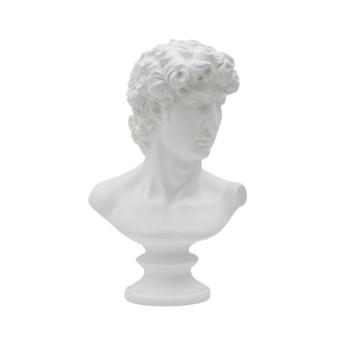 Férfi mellszobor asztali dekoráció, fehér - SPARTE kép