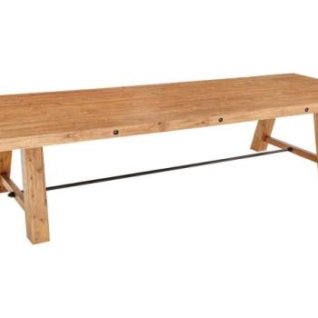 FINCA fenyőfa vintage barna étkezőasztal 100cm kép