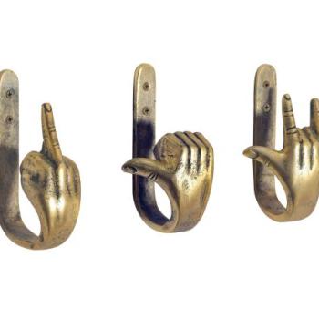 FINGERS arany alumínium akasztó kép