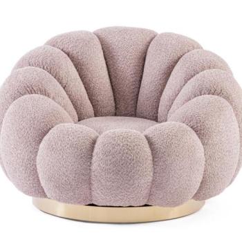 FLOREL Rózsaszín Textil Fotel kép