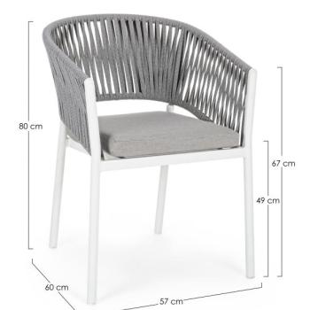 FLORENCIA szürke és fehér szék kép