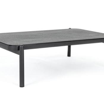 FLORENCIA szürke és fekete dohányzóasztal 120cm kép