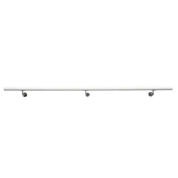 Fogantyú/korlát, tömör fa, fehér, 200 cm, MANEL TYP 2 kép