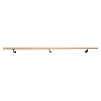 Fogantyú/korlát, tömör fa, természetes, 250 cm, MANEL TYP 4 kép