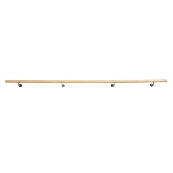 Fogantyú/korlát, tömör fa, természetes, 300 cm, MANEL TYP 5 kép