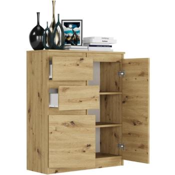 Fogantyú nélküli modern fiókos szekrény S-2 - különböző színválaszték artisan kép