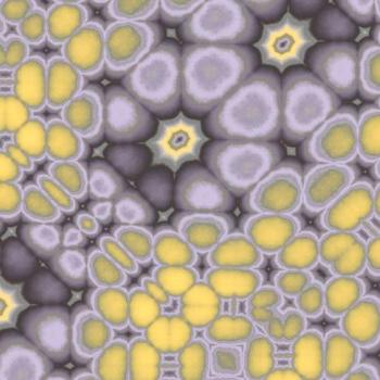 Foltokkal díszített tapéta, 350x250 cm, lila - sárga - PRISME kép