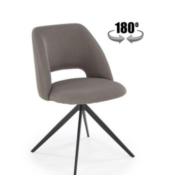 Forgószék, 180 fokban, membrán szövet, szürke, fekete fém lábakkal - PARA kép