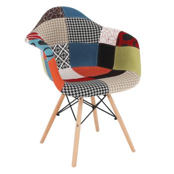 Fotel, patchwork/bükk, TOBO 4 NEW kép