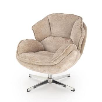 Fotel, szövet, bézs, fém lábbal - BOS kép