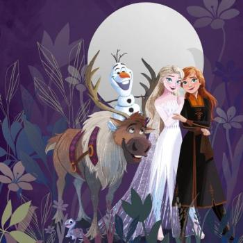 Frozen telihold túra tapéta, 200x250 cm, sötétlila - barna - fehér - SOEURS kép