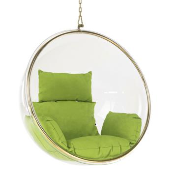 Függő fotel, átlátszó/arany/zöld, BUBBLE NEW TYP 1 kép