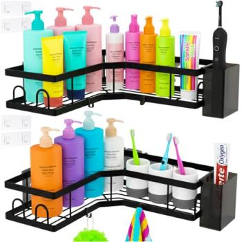 Fürdőszobai sarokpolc - 2 darabos szett kép