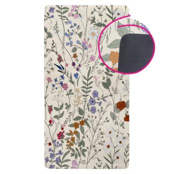 Fürdőszobai szőnyeg, krémszínű/virágminta, 40x60, VIMAL TYP 1 kép