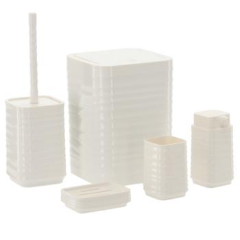 Fürdőszobai tartozékkészlet, 5 részes, fehér, MATIO kép