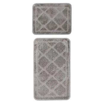 Fürdőszobaszőnyeg szett, 2 db, ezüst, szövet - ROCELISSE kép