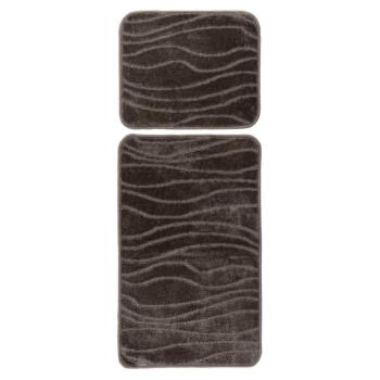 Fürdőszobaszőnyeg szett, 2 db, sötétbarna, szövet - TIGRE kép