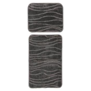 Fürdőszobaszőnyeg szett, 2 db, sötétszürke, szövet - TIGRE kép