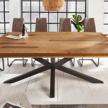 GALAXIE barna tömör fenyőfa étkezőasztal 240cm kép