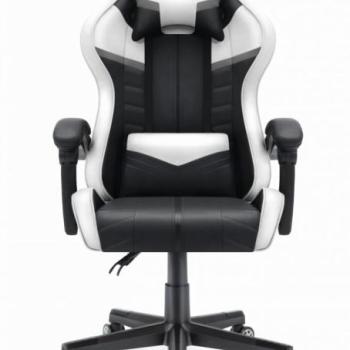 Gamer szék HC-1004 - fekete-fehér kép