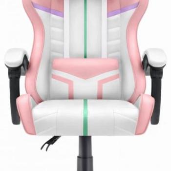 Gamer szék HC-1004 - rózsaszín-fehér kép